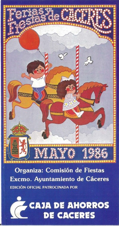 Programa Feria y Fiestas de Cáceres, mayo 1986
