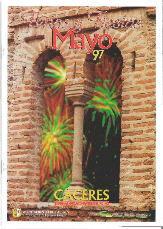 Programa Feria y Fiestas de Cáceres, mayo 1997