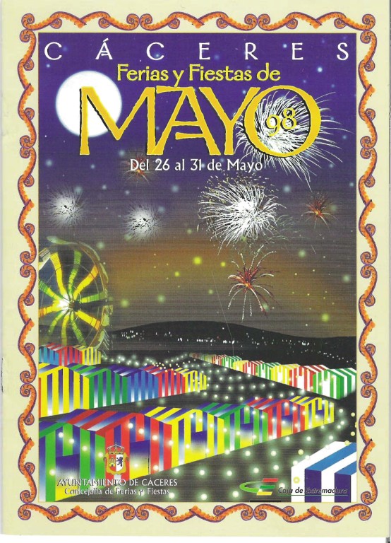 Programa Feria y Fiestas de Cáceres, mayo 1998