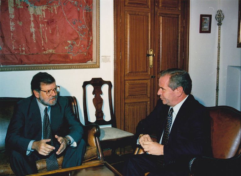 Visita de Rodríguez Ibarra al Ayuntamiento