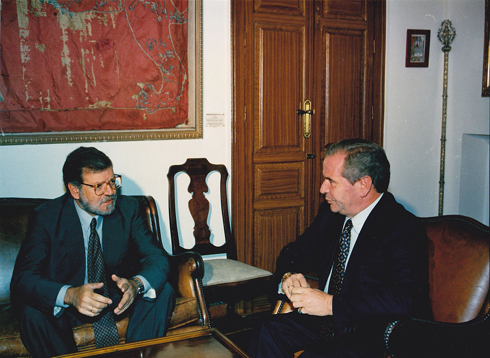 Visita de Rodríguez Ibarra al Ayuntamiento