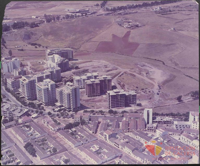 Vista aérea de La Madrila de Cáceres