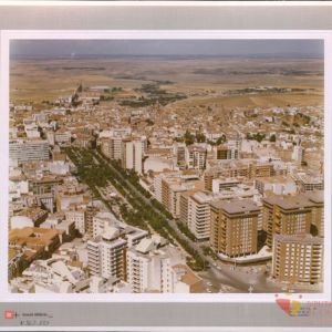 Vista aérea parcial de Cáceres