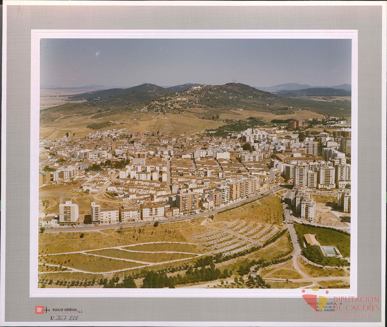 Vista aérea parcial de Cáceres