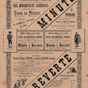 Cartel Toros Cáceres 1899