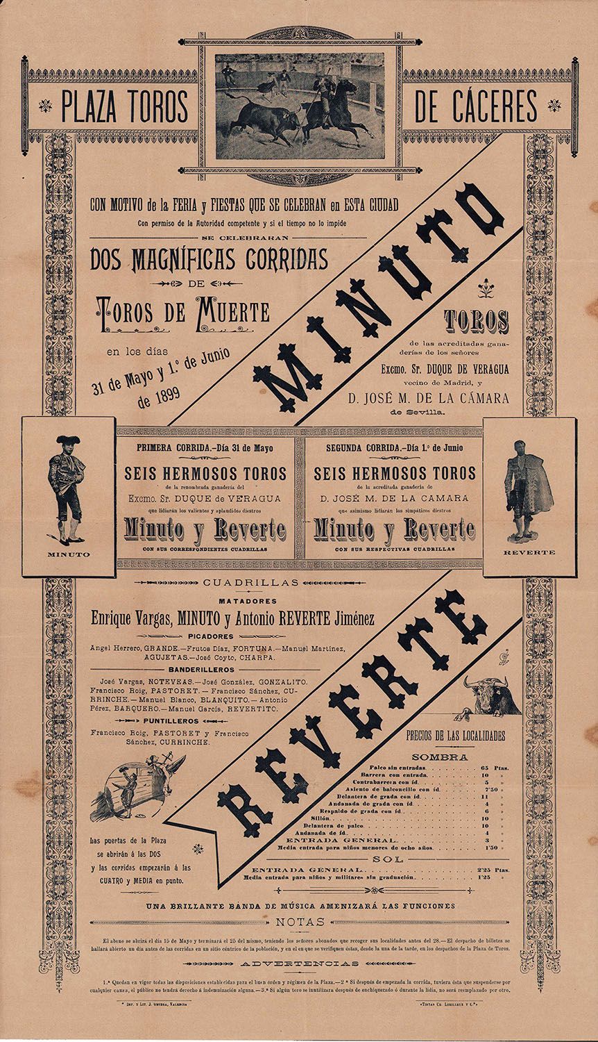 Cartel de Toros de la Feria de 1899