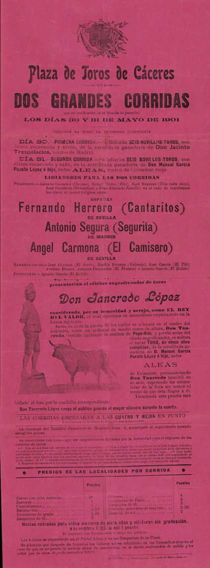 Cartel de Toros de la Feria de 1901