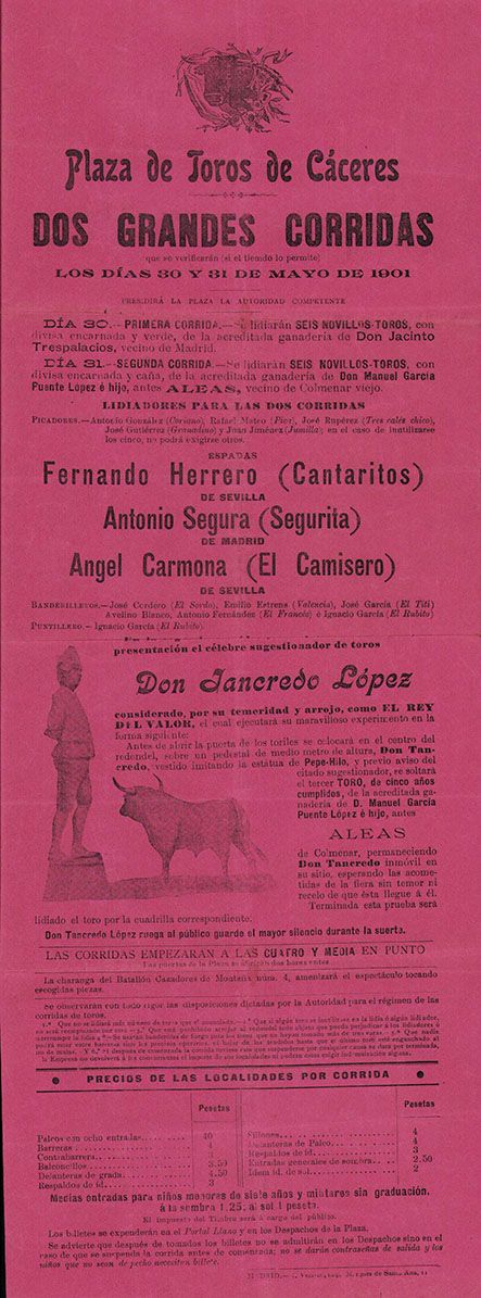 Cartel de Toros de la Feria de 1901