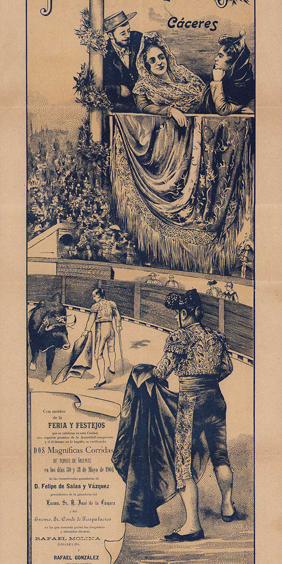 Cartel de Toros Cáceres 1904
