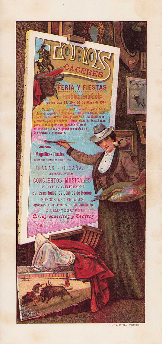 Cartel de Toros Cáceres 1905