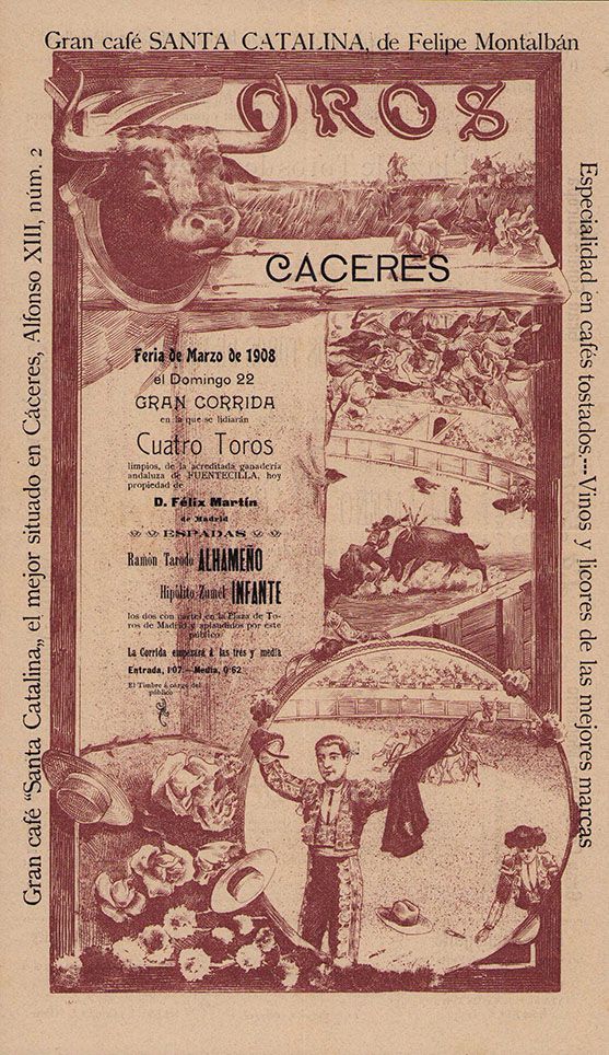 Cartel de Toros de la Feria de 1908