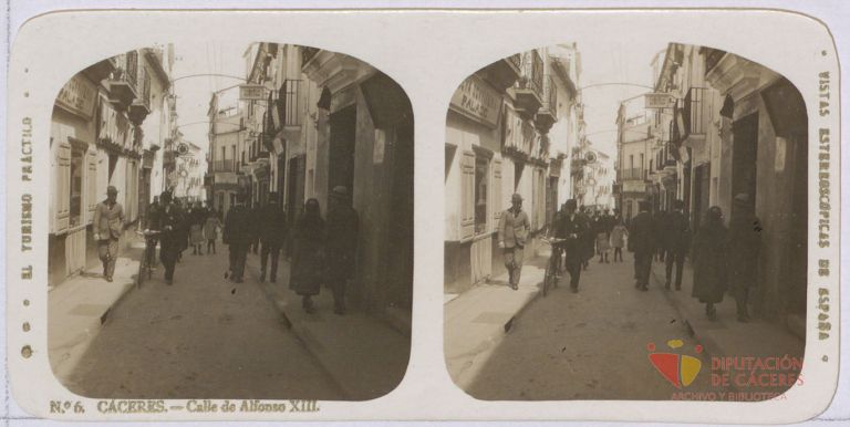 Vista estereoscópica de la Calle de Alfonso XIII (Pintores)