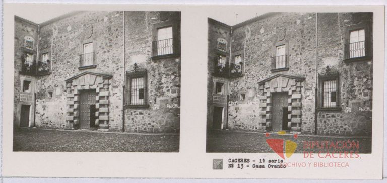 Fotografías estereoscópicas de Cáceres: Casa Ovando