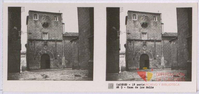 Fotografías estereoscópicas de Cáceres: Casa de los Solís