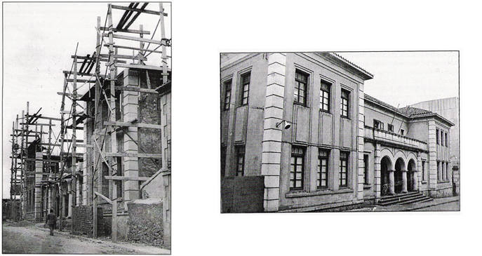 El edificio se empezó a construir en 1955, y en agosto de 1956 ya estaba terminado.