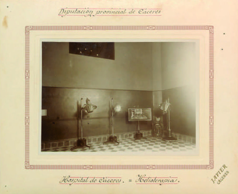 Helioterapia. Hospital de Cáceres