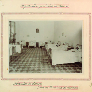 Sala de Medicina de hombres. Hospital de Cáceres