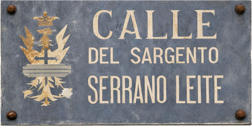 Placa de la Calle del Sargento Serrano Leite
