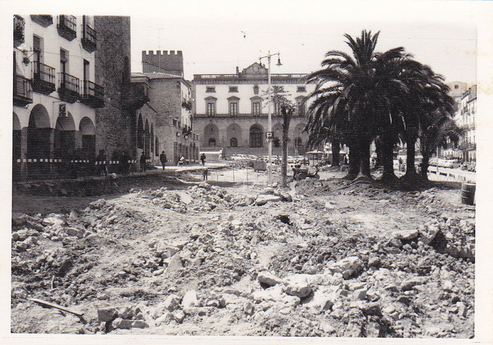 Plaza Mayor Caceres en obras Plaza Mayor Caceres en obras