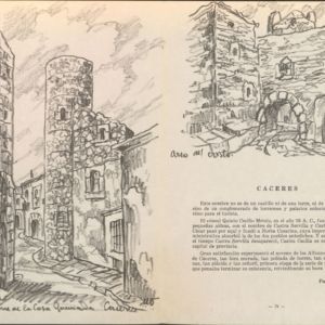 dibujos del palacio de Carvajal y del arco del Cristo