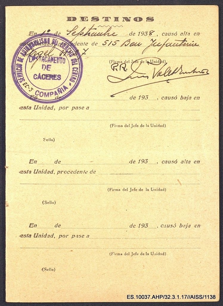 Carnet de conductor militar otorgado por el servicio de automovilismo del ejercito a favor de Juan Solana Llanos