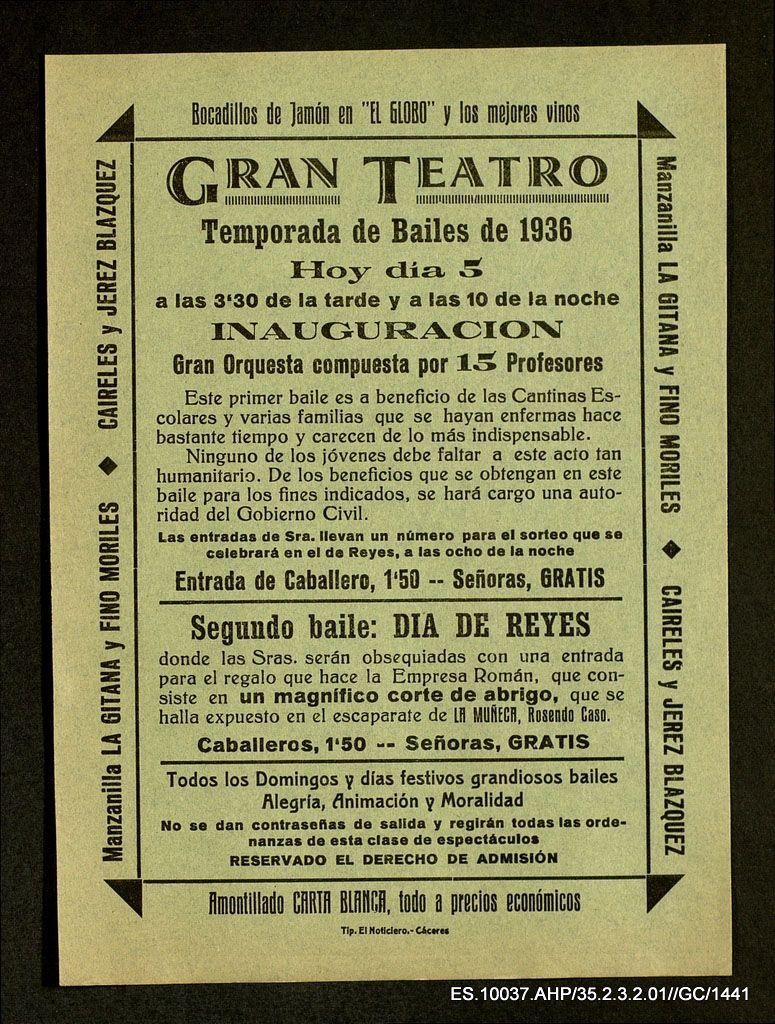 Folletos publicitarios del bailes y verbenas en Cáceres Folletos publicitarios del bailes y verbenas en Cáceres