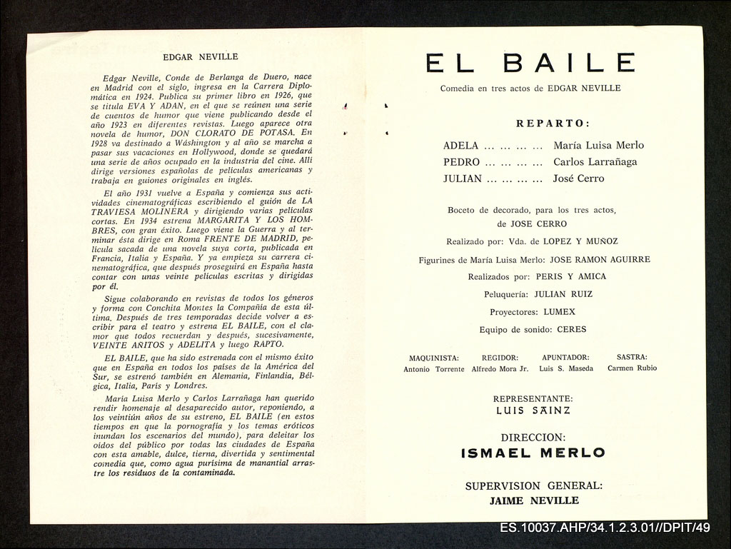 Reparto El Baile
