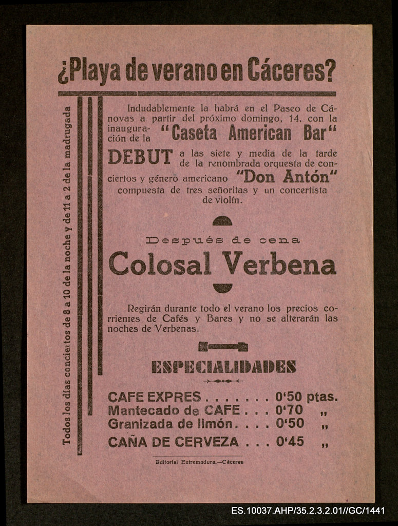Verbenas en Cáceres Verbenas en Cáceres