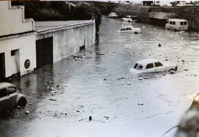 Inundación en el Puente de San Francisco.