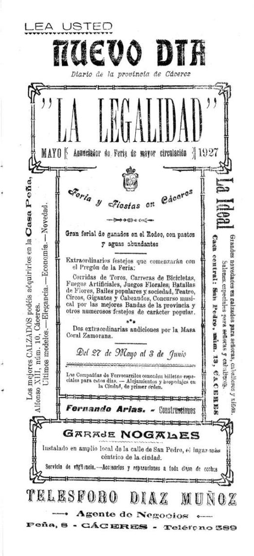 Guía del Comercio de Cáceres 1927