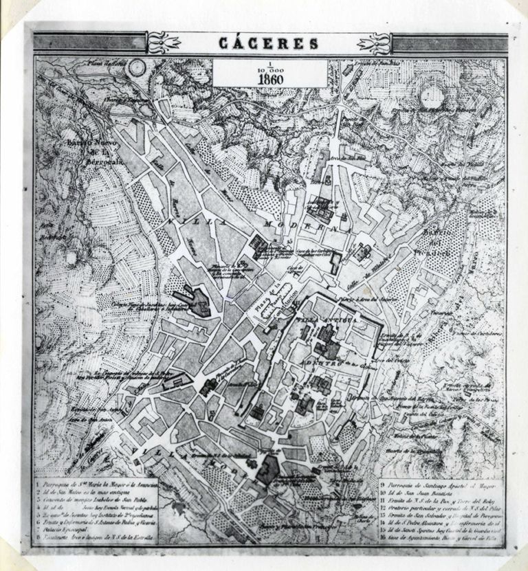 Mapa de Cáceres
