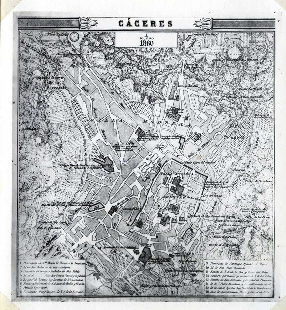 Mapa de Cáceres