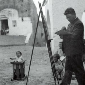 Tomás Martín Gil pintando