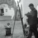 Tomás Martín Gil pintando