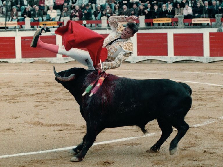 Cogida de Manolo Bejarano