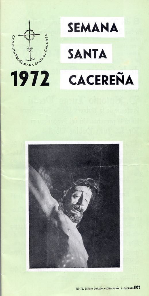 Programa de Semana Santa cacereña 1972