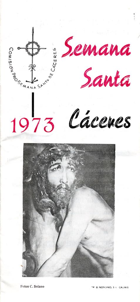 Programa de Semana Santa cacereña 1973