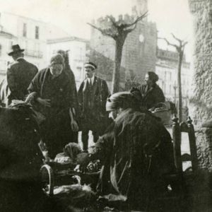 Mercado de invierno en la plaza 1929