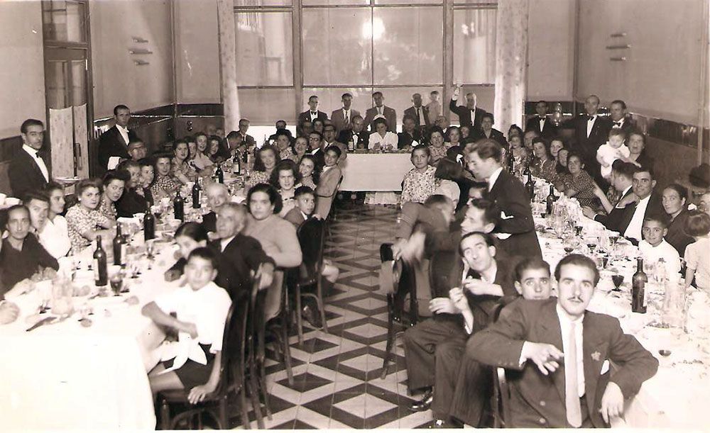 Celebración de una boda en un restaurante