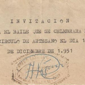 Invitación para baile