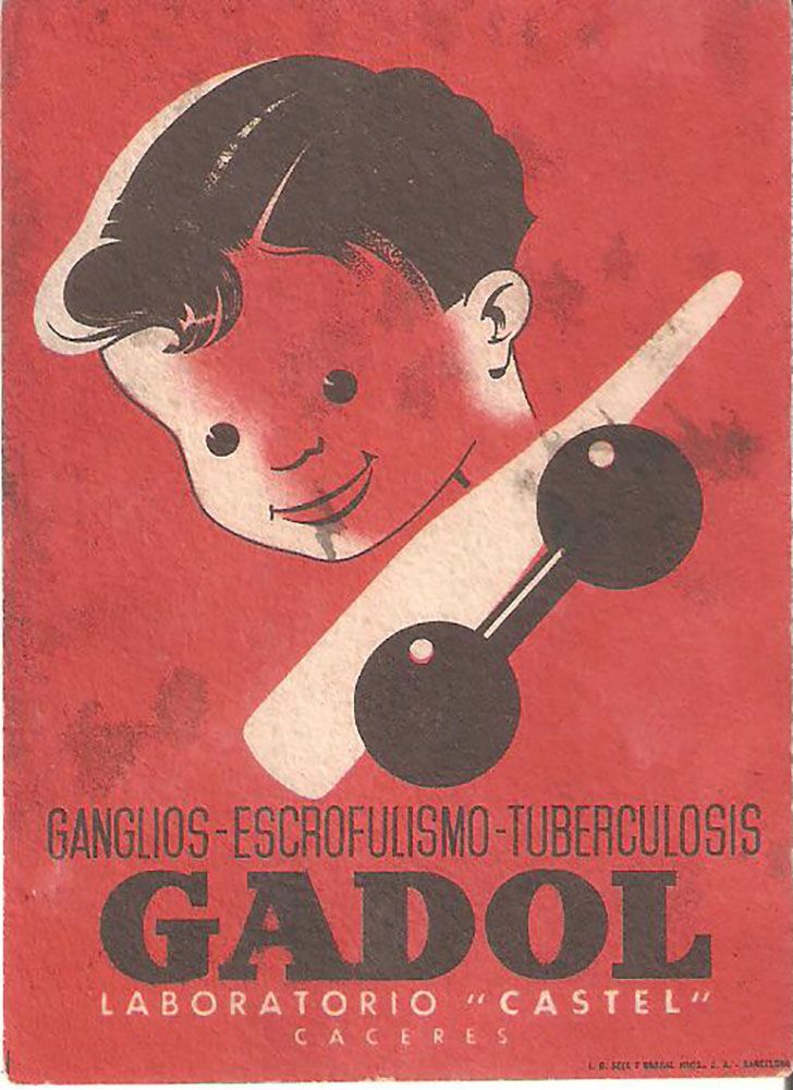 Publicidad GADOL. Ganglios, escrofulismo, tuberculosis, de Laboratorios CASTEL