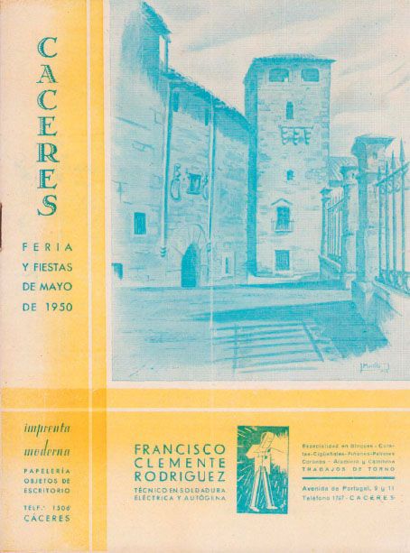 Programa Feria y Fiestas de Cáceres, mayo 1950