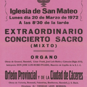 1972 CONCIERTO SACRO EN SAN MATEO