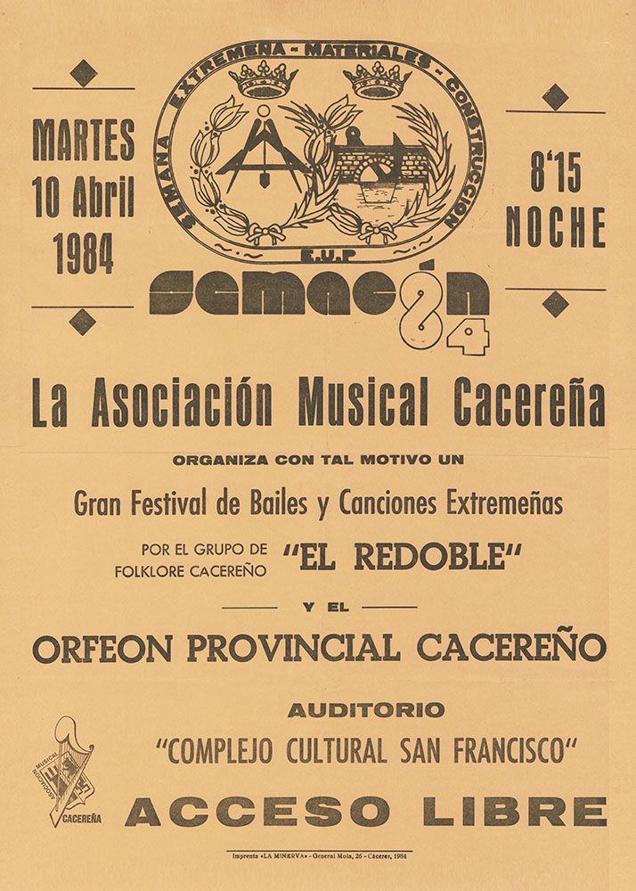 Cartel anunciando concierto en el San Francisco