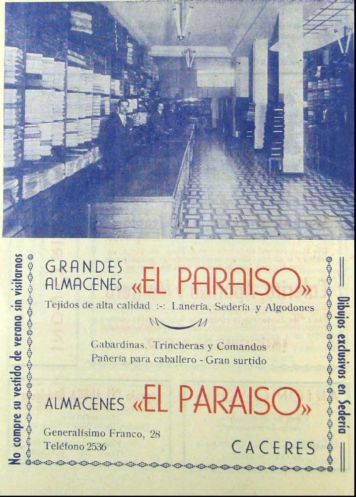 Anuncio de los Grandes Almacenes “El Paraíso”
