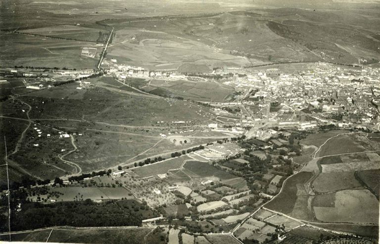 Vista aérea de Cáceres en ferias