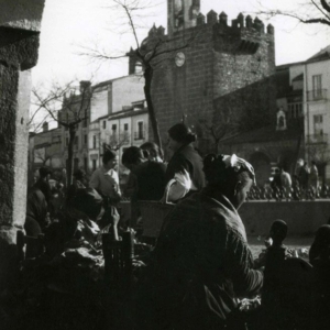 Mercado de invierno en la Plaza Mayor 1926