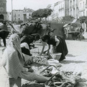 Mercado de verano en la plaza 1930