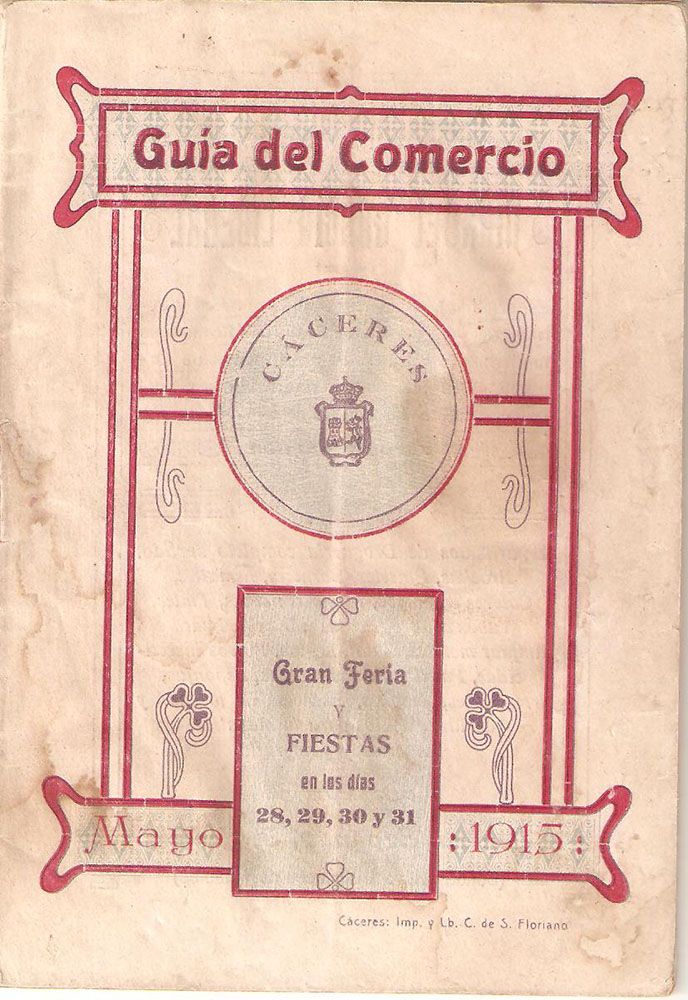 Guía del Comerico de Cáceres 1915