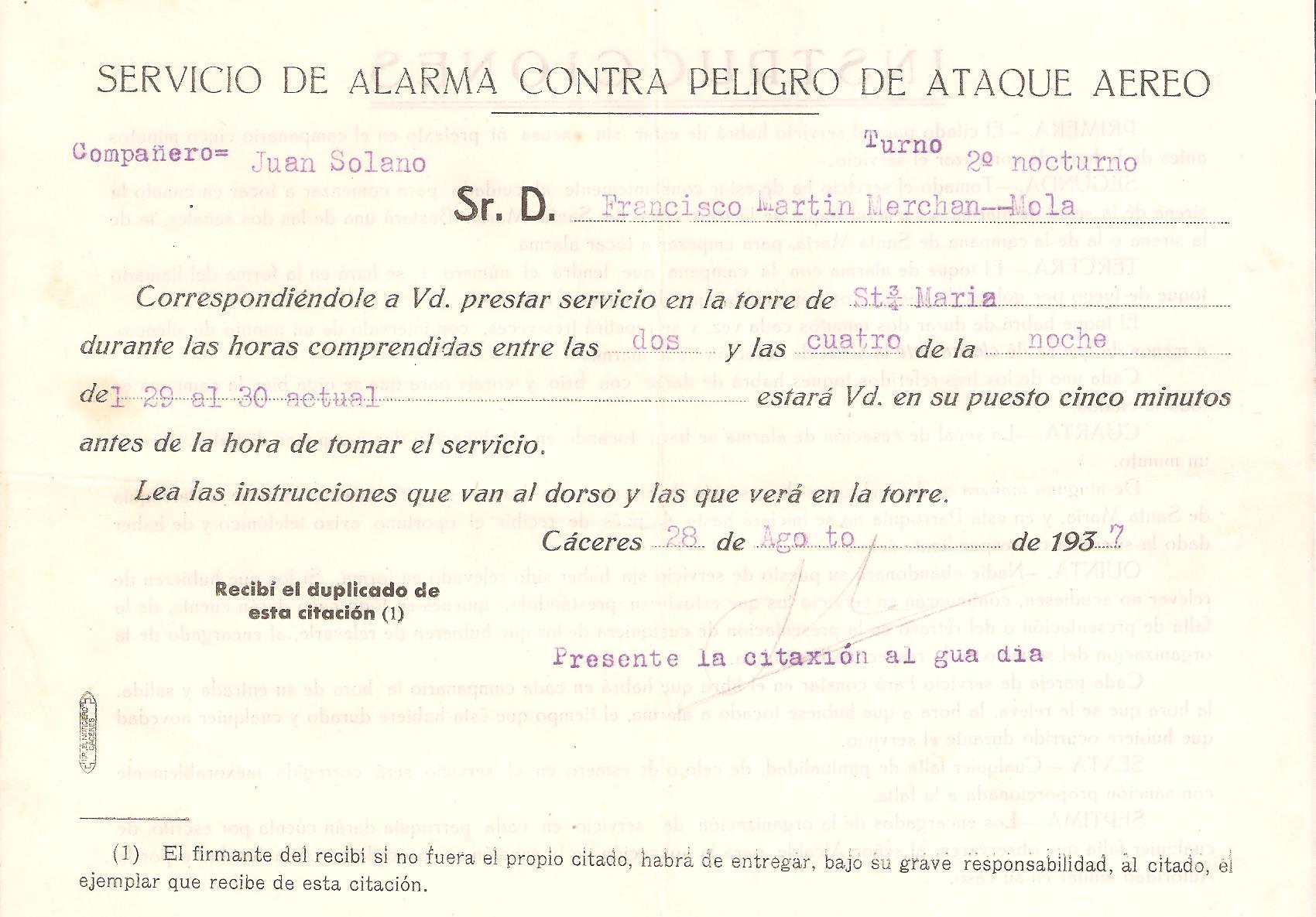 Imagen (186) Servicio de alarma contra peligro de ataque aéreo